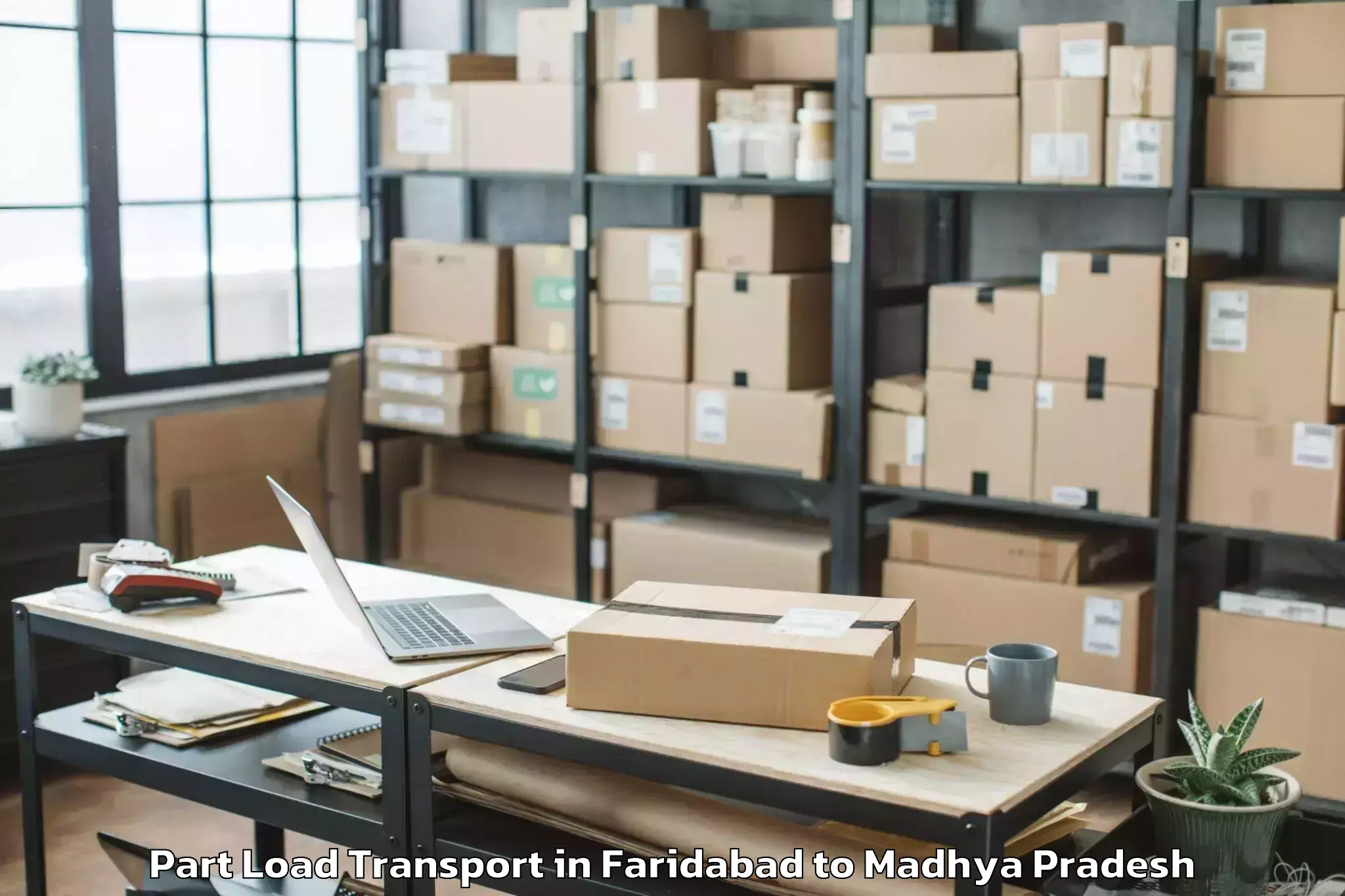 Book Faridabad to Satna Part Load Transport Online